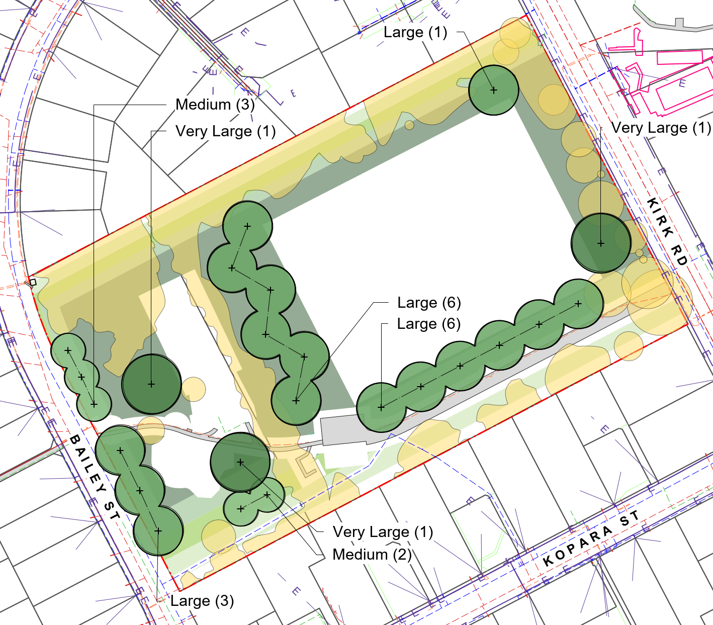 Detailed tree planting plan