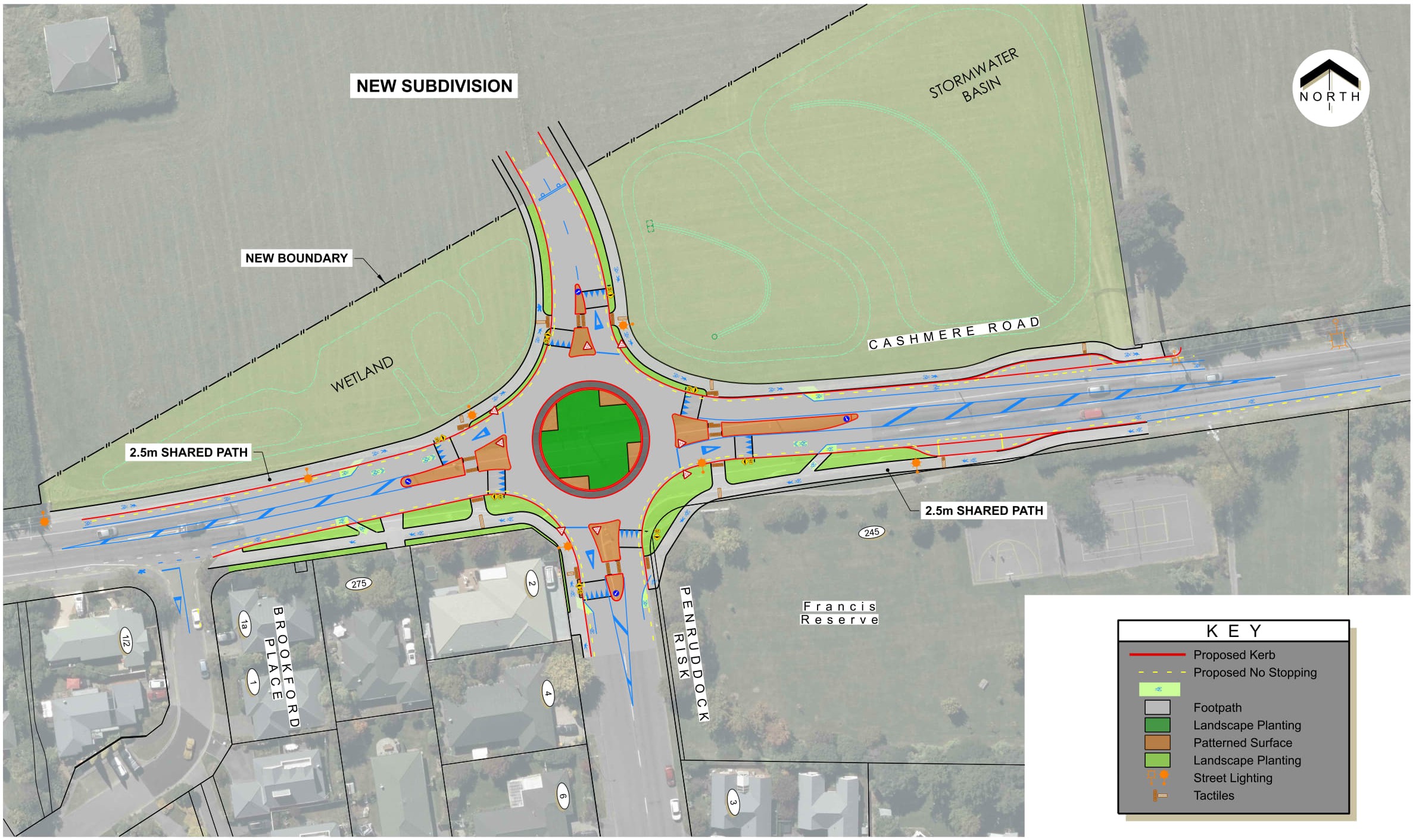 Cashmere Road and Penruddock Rise intersection upgrade plan