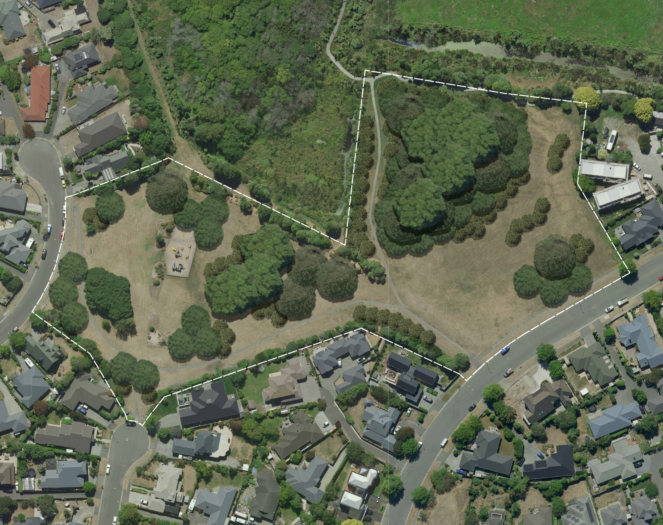 Proposed planting areas: Proposed planting areas