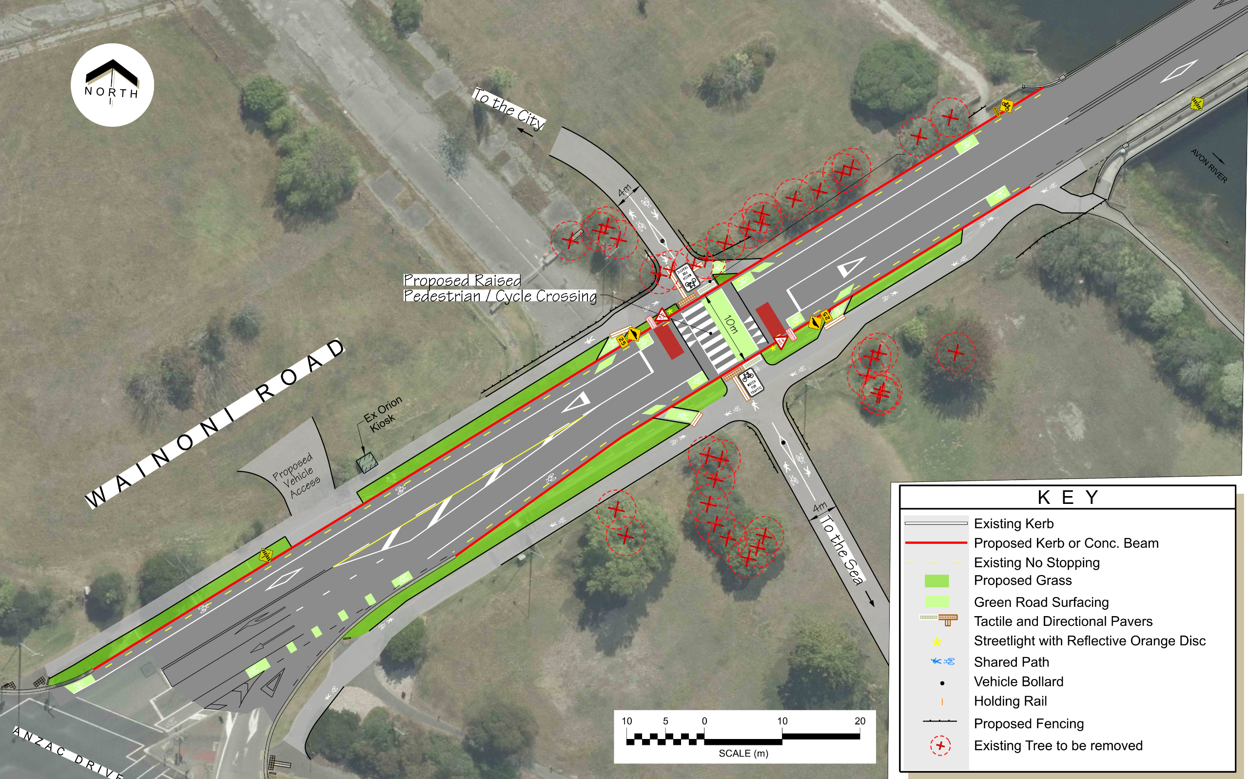 Plans of Wainoni Rd Crossing