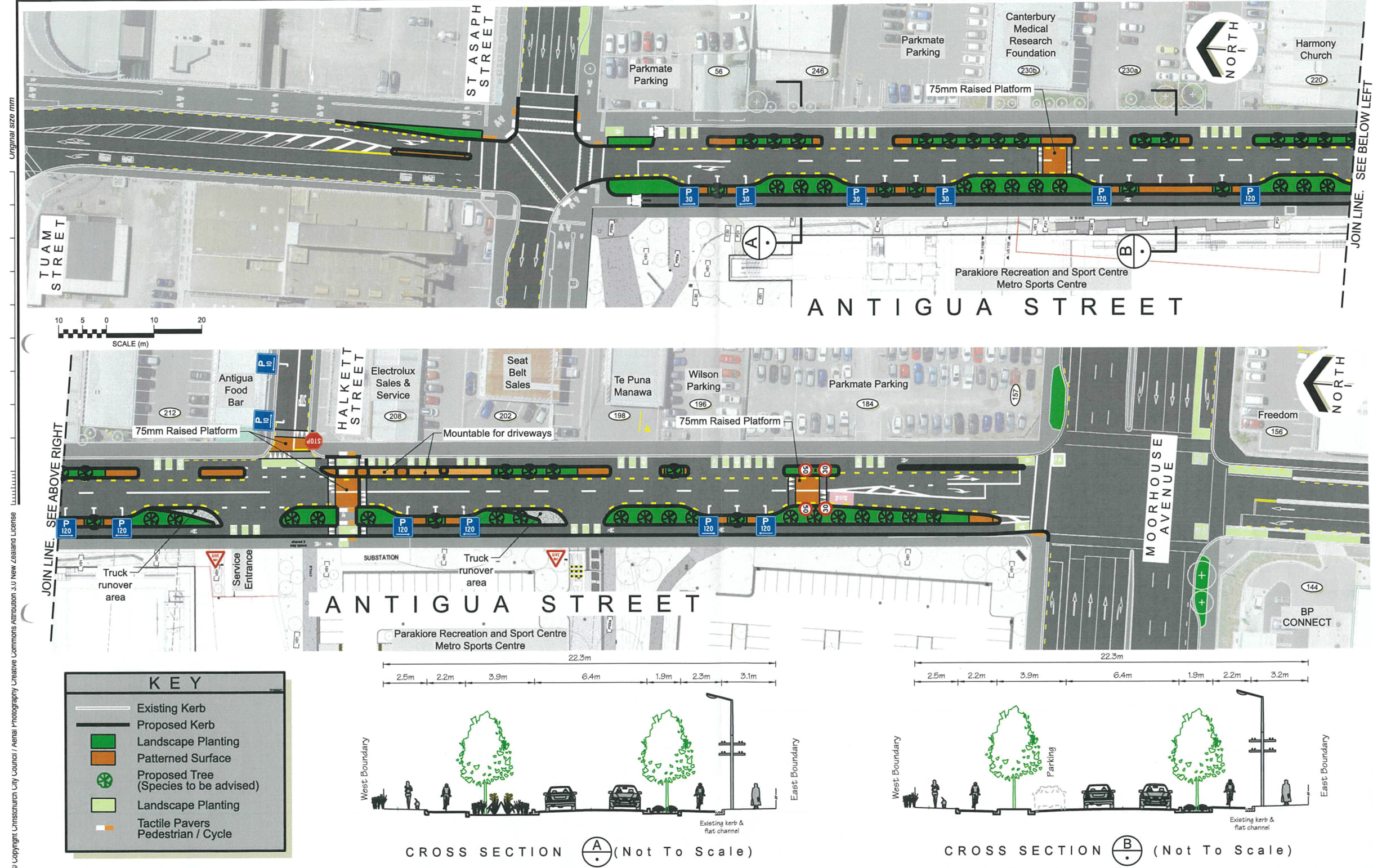 Antigua street cycle connection