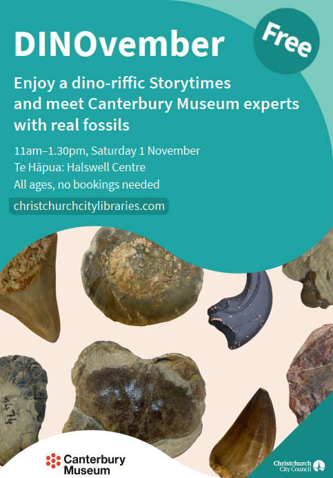Dinovember Poster - Te Hapua, 1 November, 11am to 1.30pm
