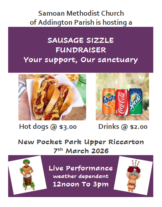 Sausage Sizzle, 7 March, 12noon to 3pm, Hot dogs $3, Upper Riccarton Memorial Park