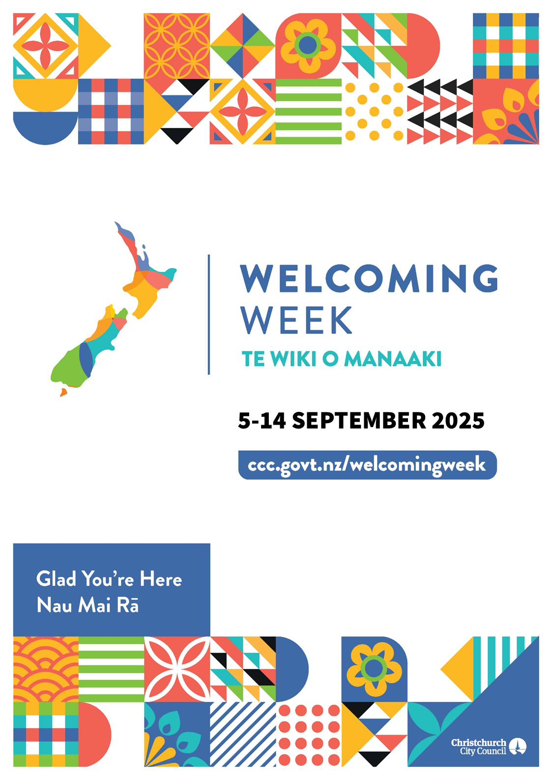 Welcoming Week Poster with dates from 5 - 14 September
