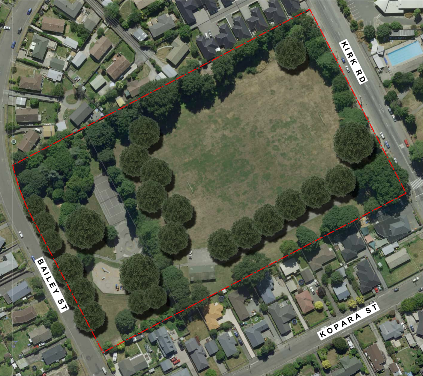 Proposed planting areas: Proposed planting areas