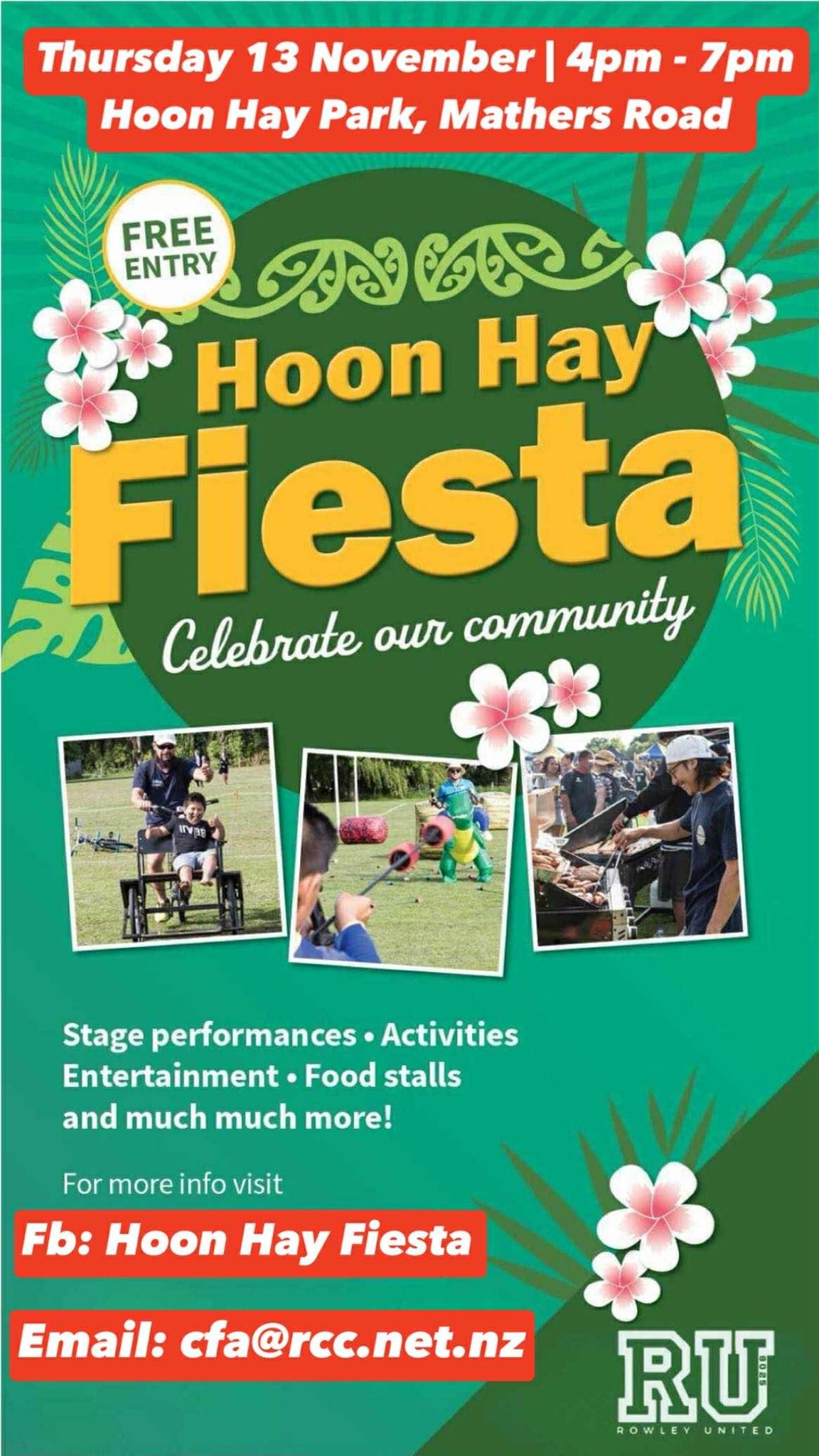 Image of Hoon Hay Fiesta flyer event to be held on  13 November 2025 from 4pm to 7pm