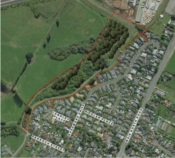 Proposed planting areas: Proposed planting areas
