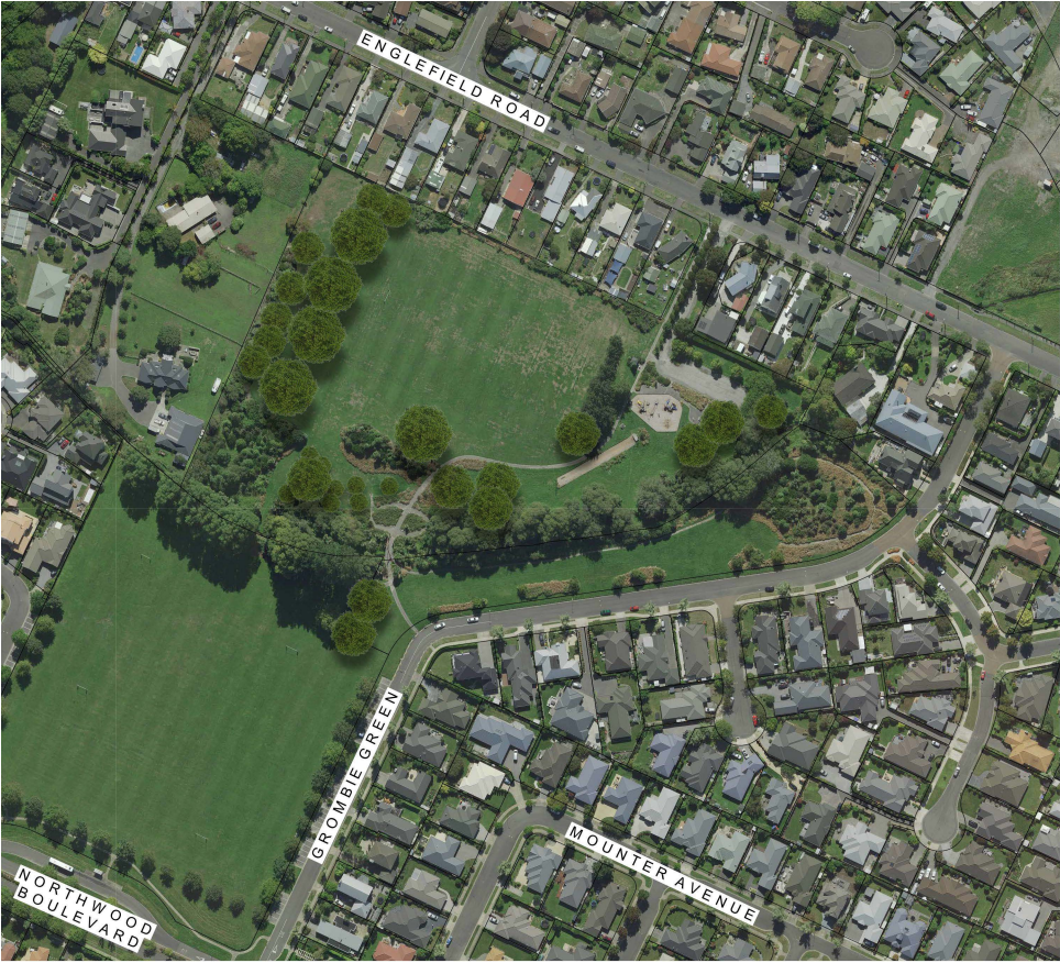 Proposed planting areas: Proposed planting areas