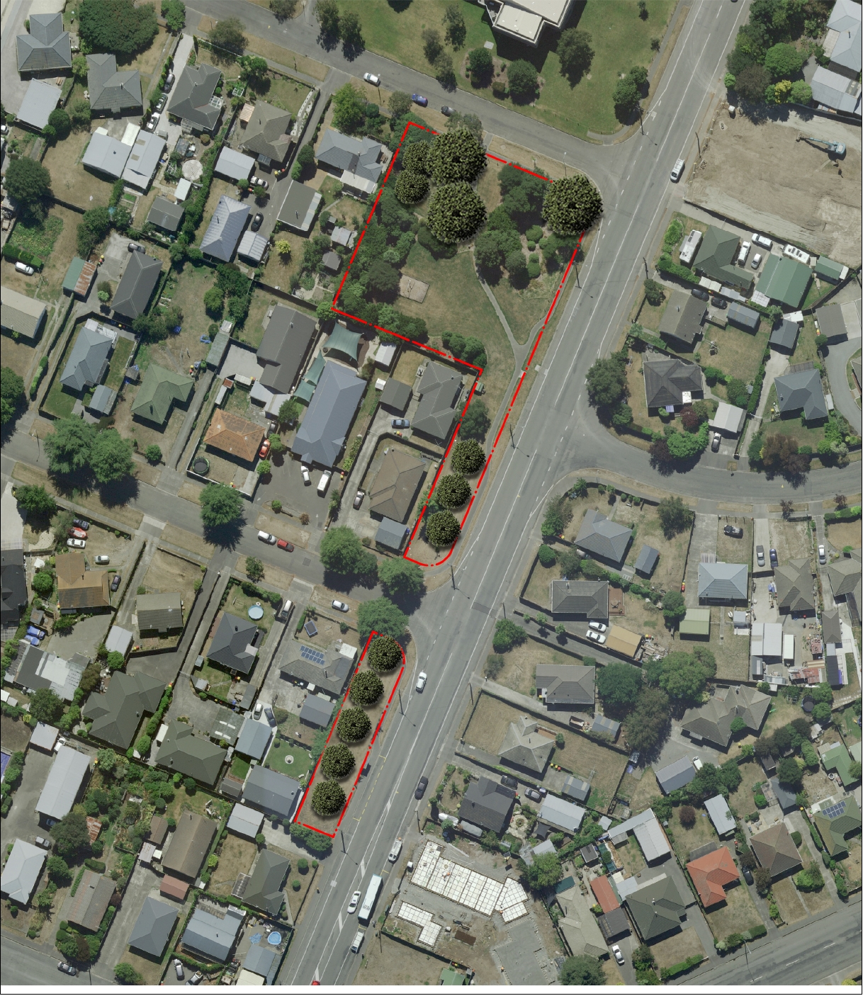 Proposed planting areas: Proposed planting areas