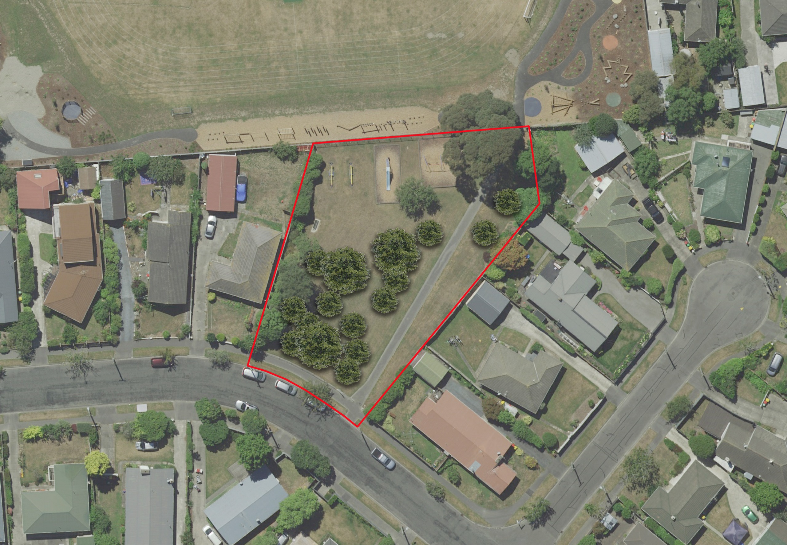 Proposed planting areas: Proposed planting areas