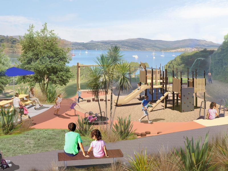 Cass Bay play space - looking south